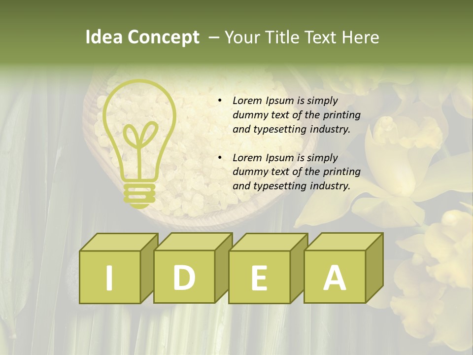 Palm Blossom Set PowerPoint Template