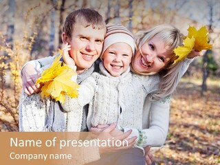 Son Family Blond PowerPoint Template