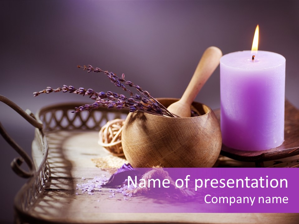 Salt Lavender Dark PowerPoint Template