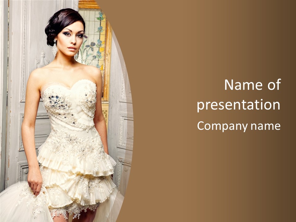 Women Pose Portrait PowerPoint Template