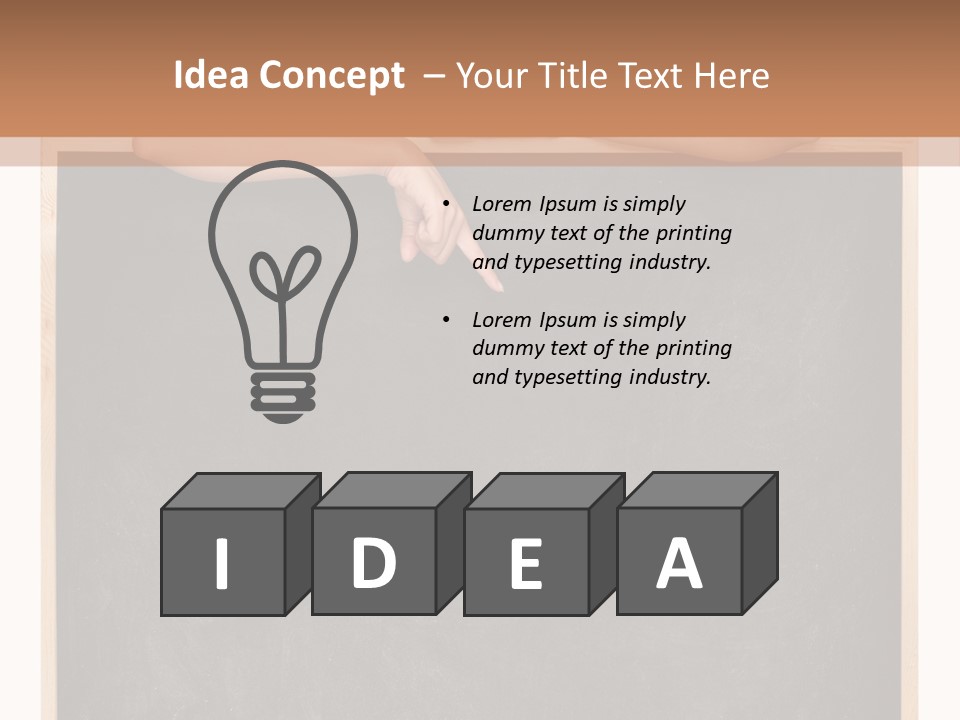 Indoors Young Message PowerPoint Template