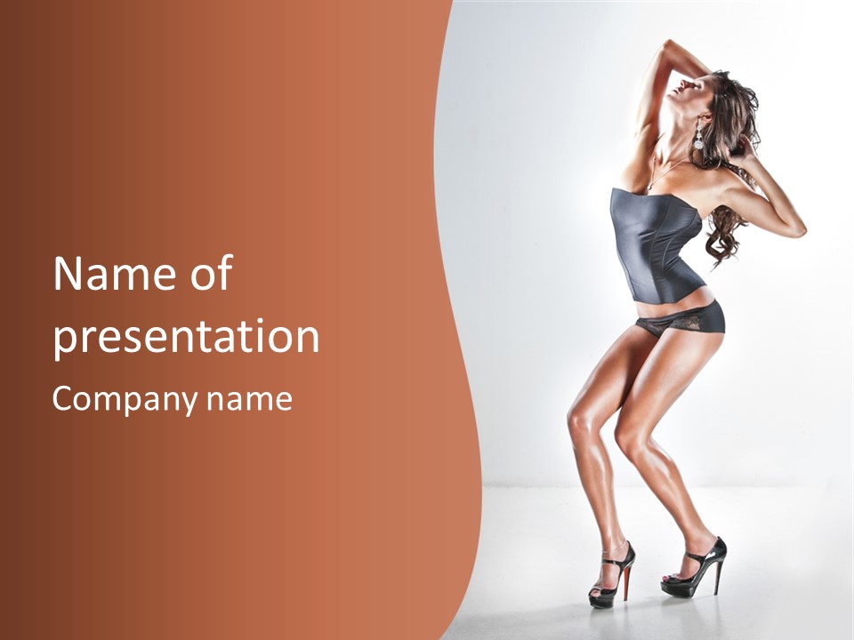 Dancer Elegance Fine Art Portrait PowerPoint Template