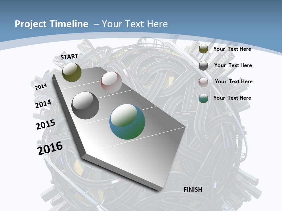 Chaotic Plane Travel PowerPoint Template