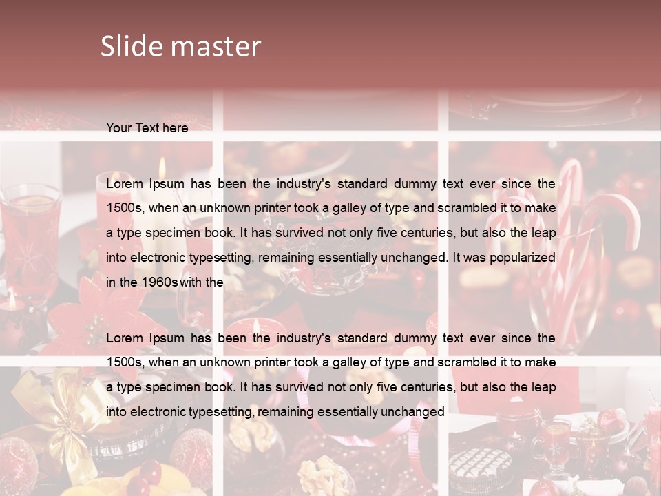 Red Habit Collage PowerPoint Template