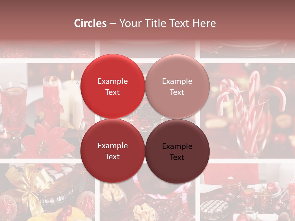 Red Habit Collage PowerPoint Template