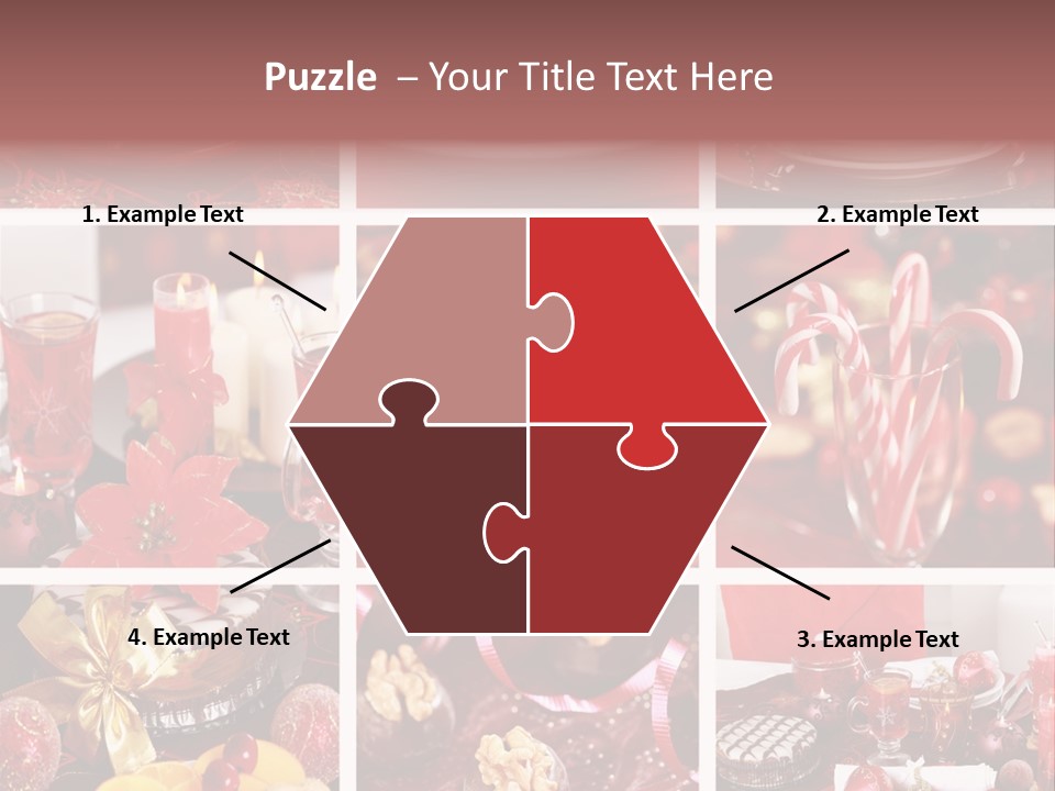 Red Habit Collage PowerPoint Template