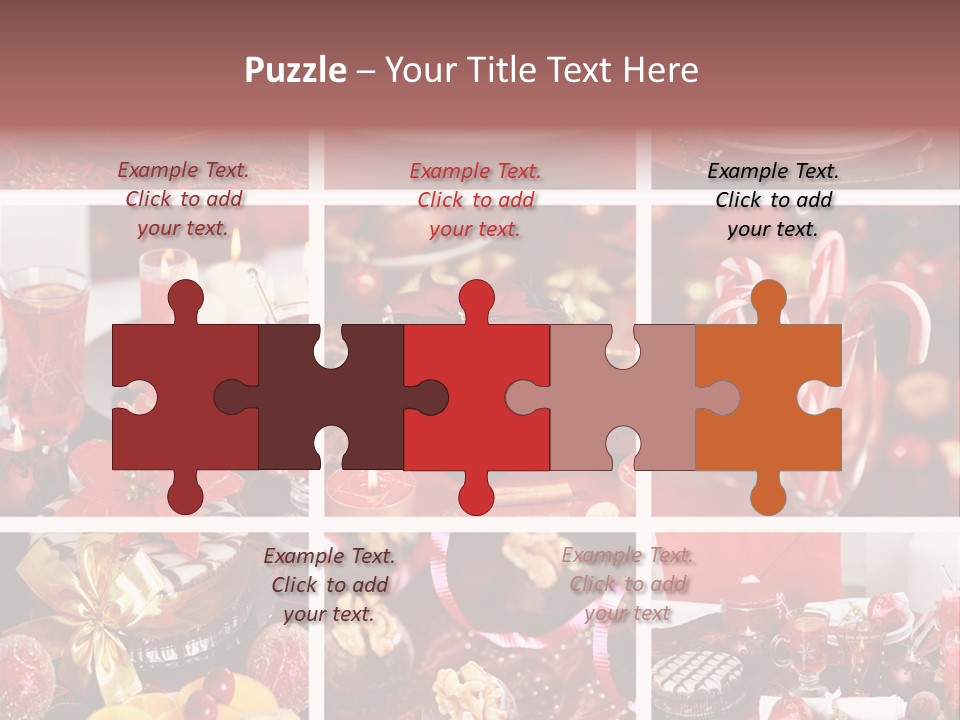 Red Habit Collage PowerPoint Template