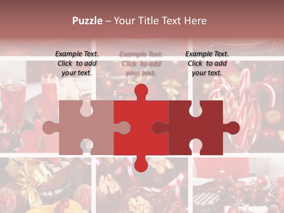 Red Habit Collage PowerPoint Template