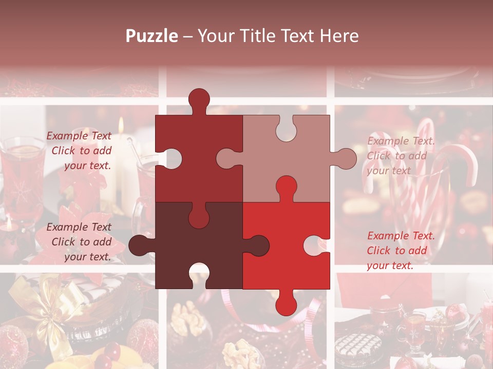 Red Habit Collage PowerPoint Template