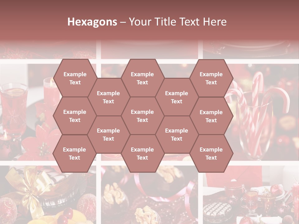 Red Habit Collage PowerPoint Template