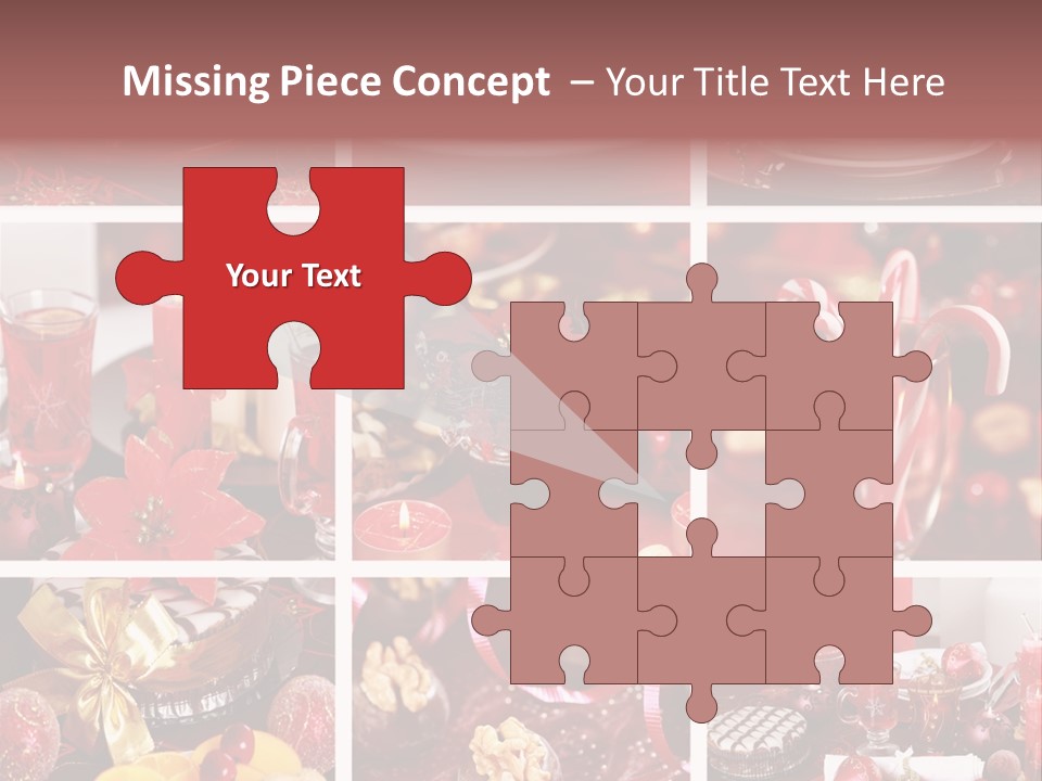 Red Habit Collage PowerPoint Template