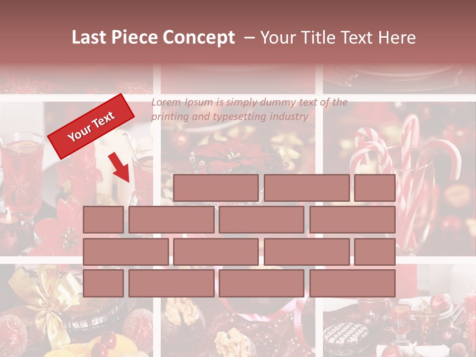 Red Habit Collage PowerPoint Template