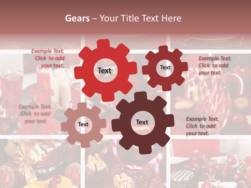 Red Habit Collage PowerPoint Template