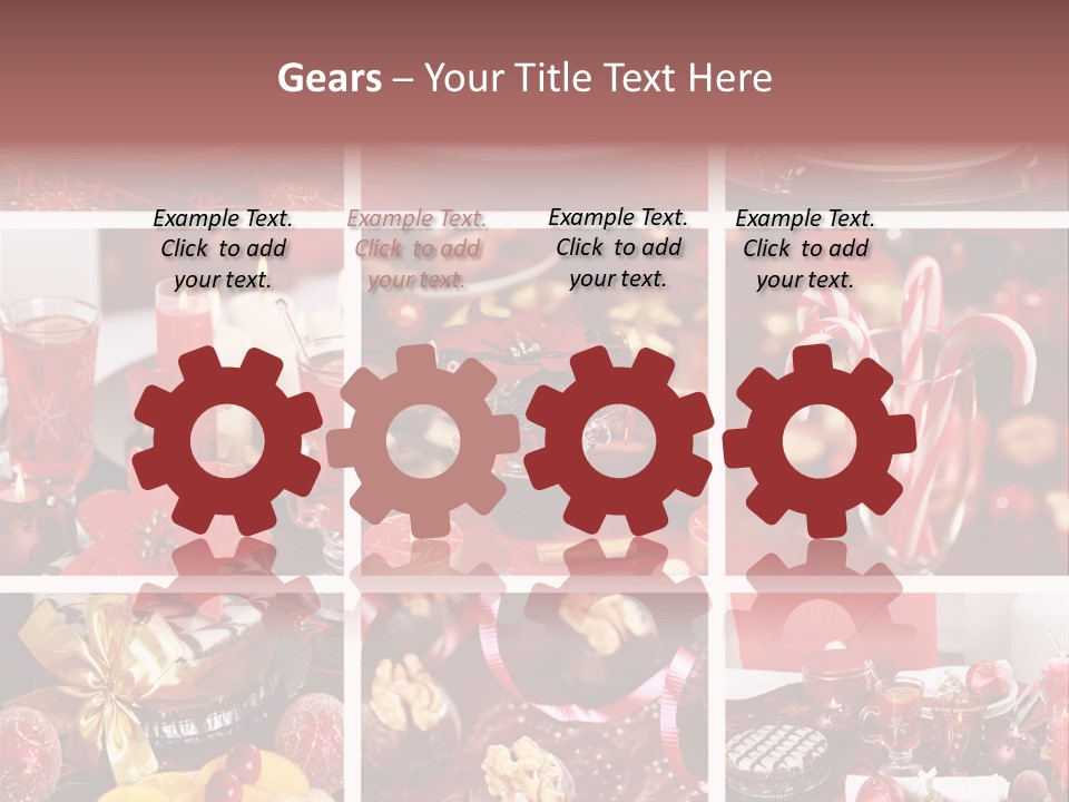 Red Habit Collage PowerPoint Template