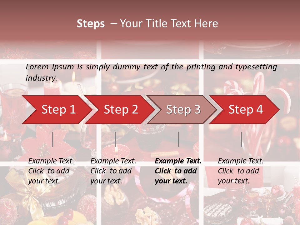 Red Habit Collage PowerPoint Template