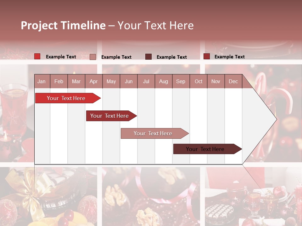 Red Habit Collage PowerPoint Template