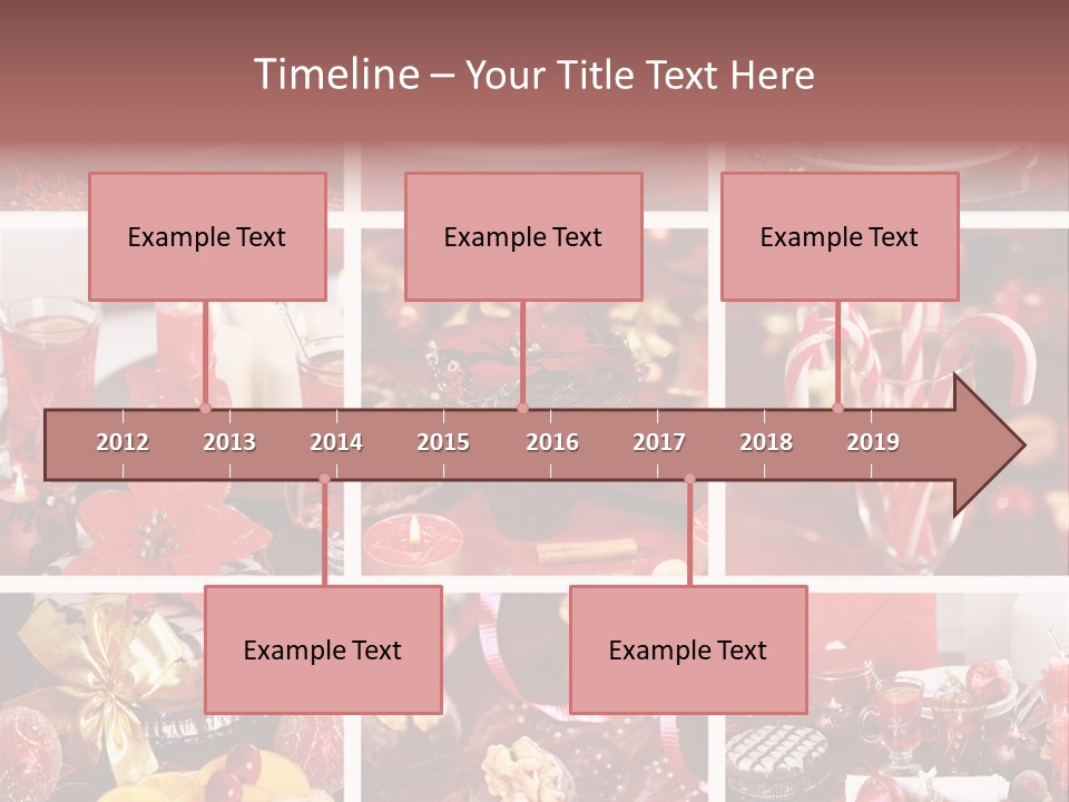 Red Habit Collage PowerPoint Template