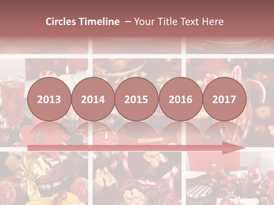 Red Habit Collage PowerPoint Template