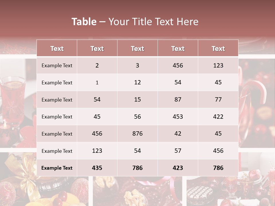 Red Habit Collage PowerPoint Template