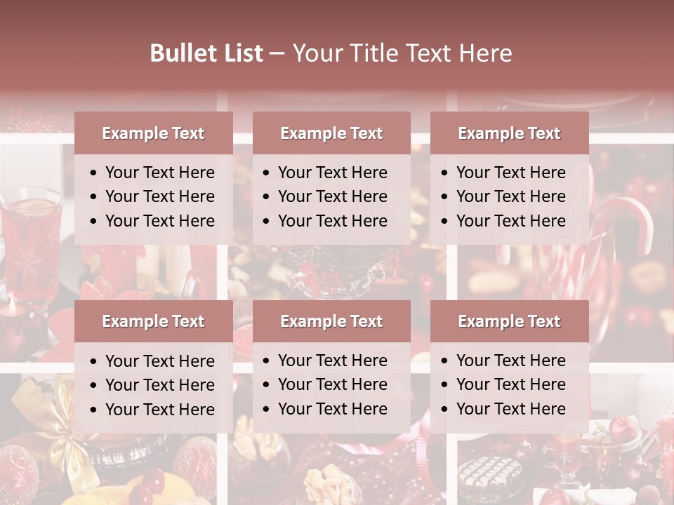 Red Habit Collage PowerPoint Template