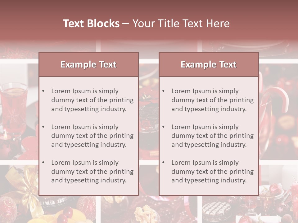 Red Habit Collage PowerPoint Template