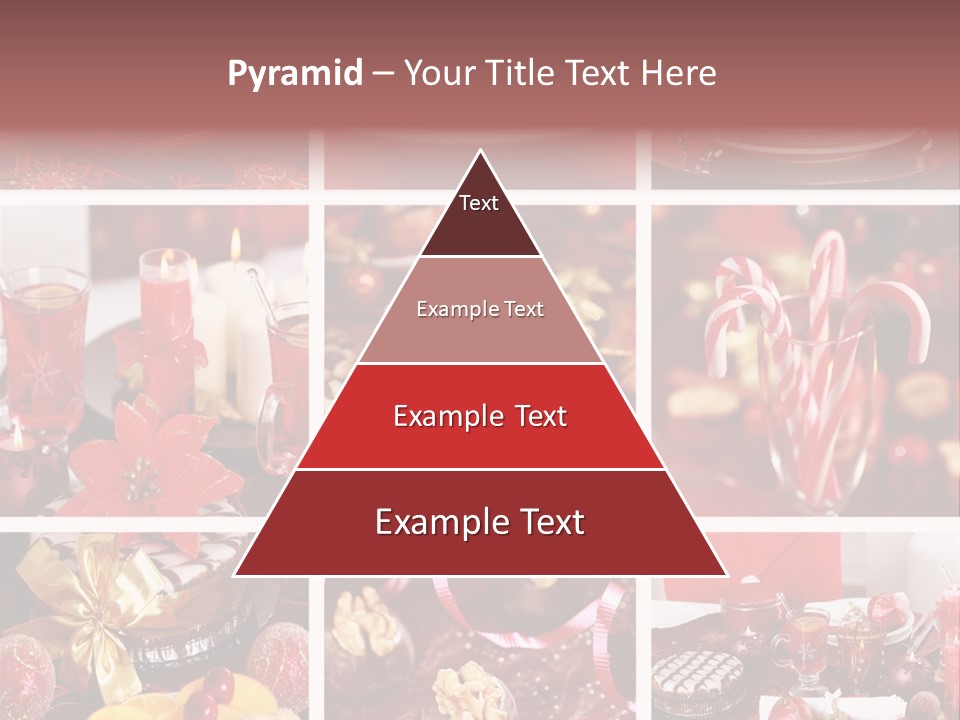 Red Habit Collage PowerPoint Template