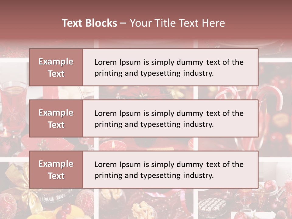Red Habit Collage PowerPoint Template