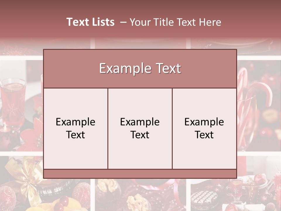 Red Habit Collage PowerPoint Template