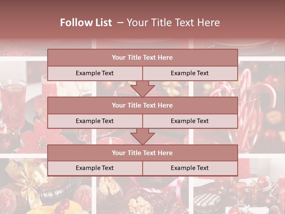 Red Habit Collage PowerPoint Template