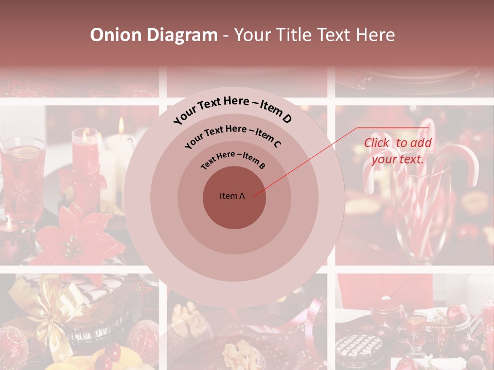 Red Habit Collage PowerPoint Template