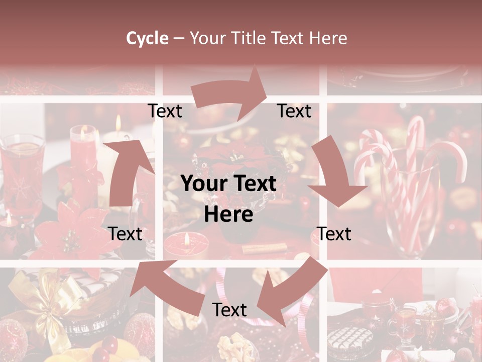 Red Habit Collage PowerPoint Template