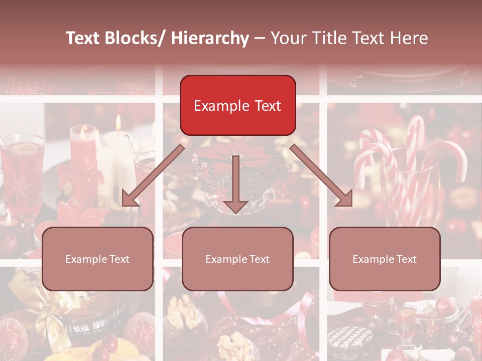 Red Habit Collage PowerPoint Template