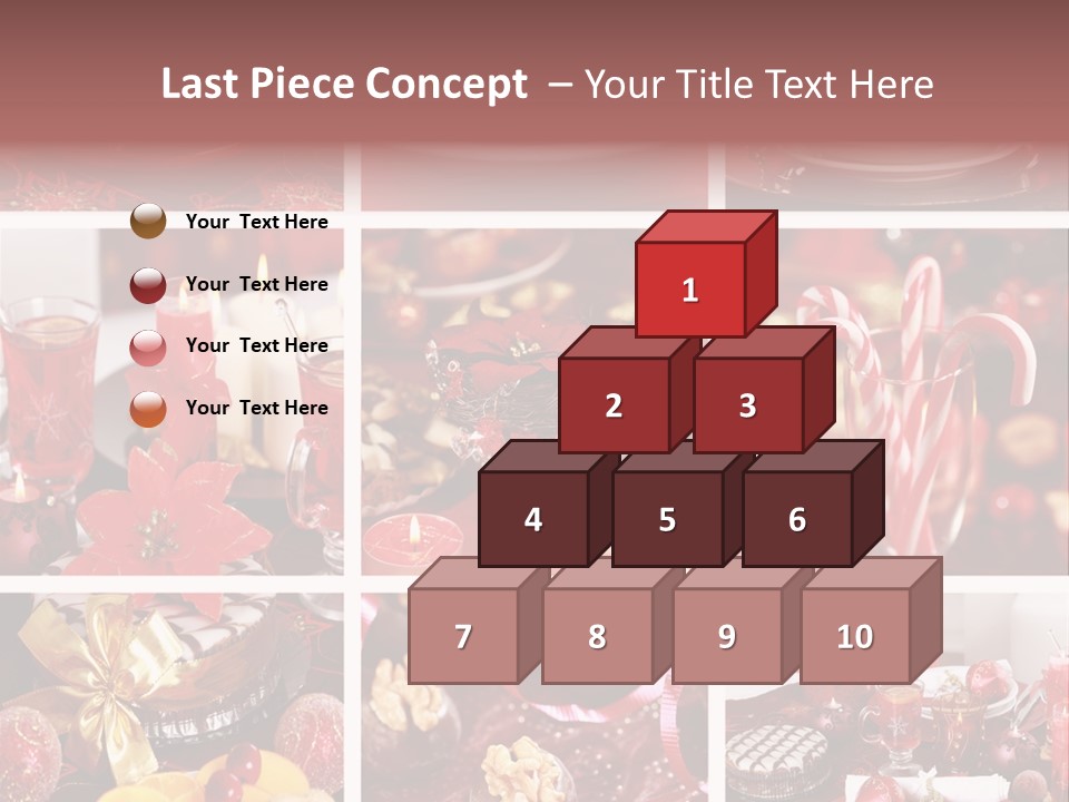 Red Habit Collage PowerPoint Template