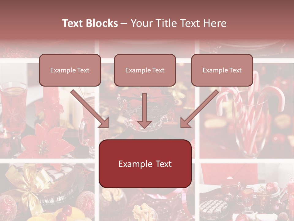 Red Habit Collage PowerPoint Template