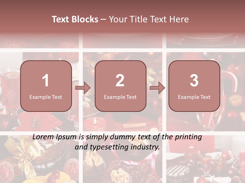 Red Habit Collage PowerPoint Template