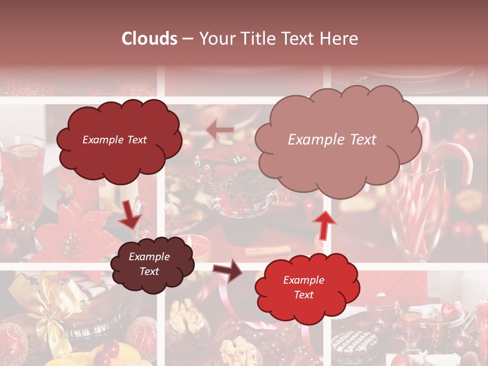 Red Habit Collage PowerPoint Template