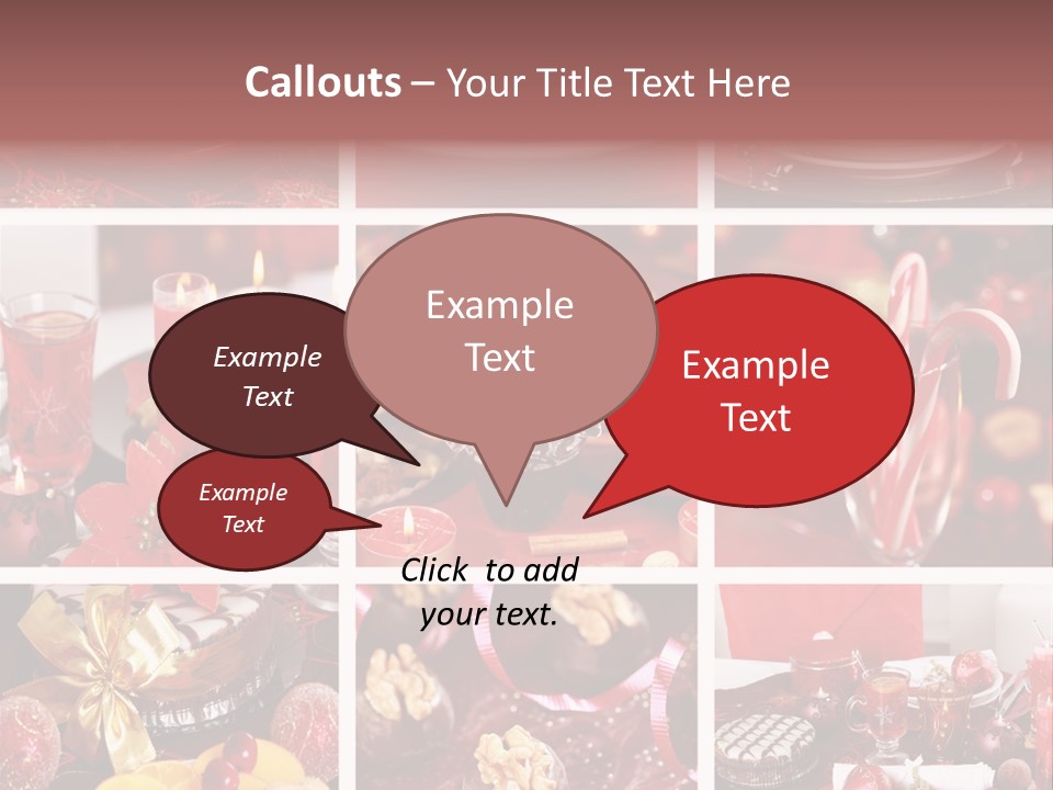 Red Habit Collage PowerPoint Template