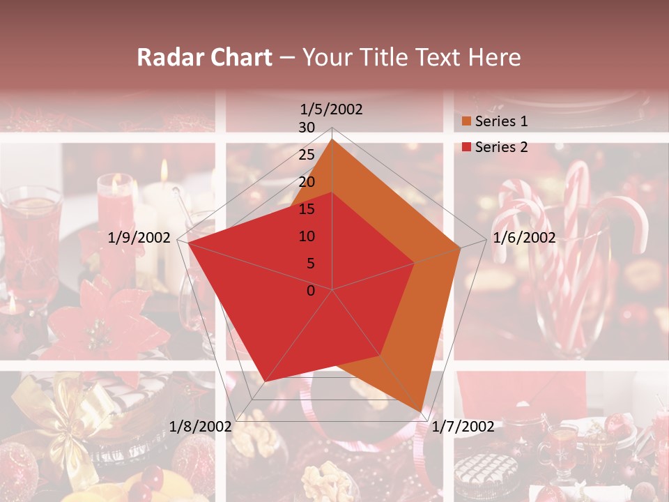 Red Habit Collage PowerPoint Template