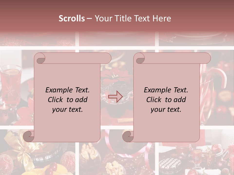 Red Habit Collage PowerPoint Template