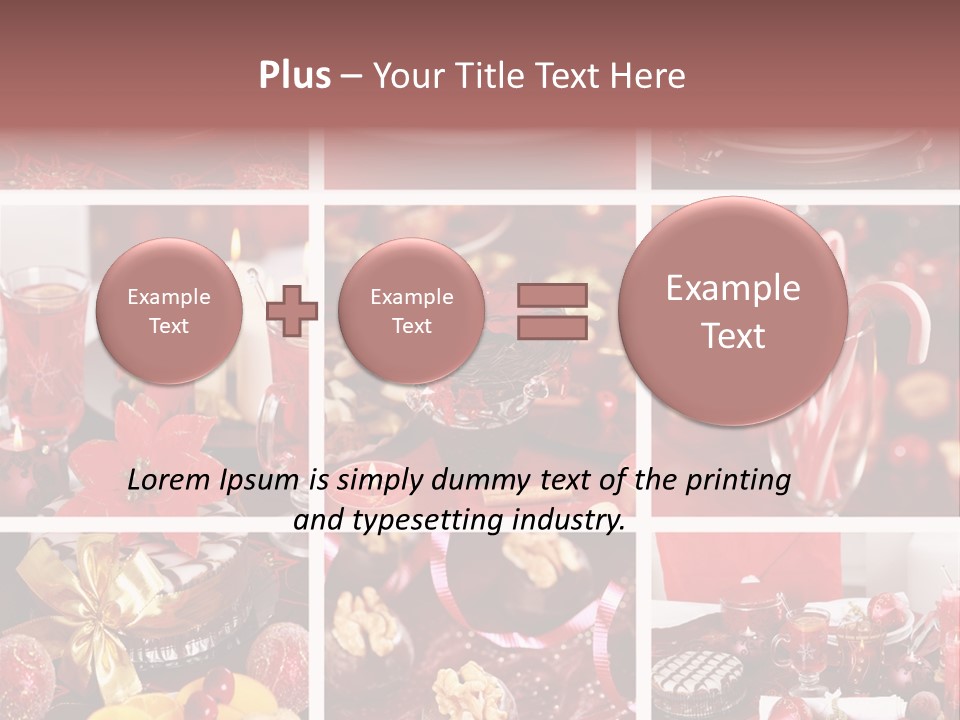 Red Habit Collage PowerPoint Template