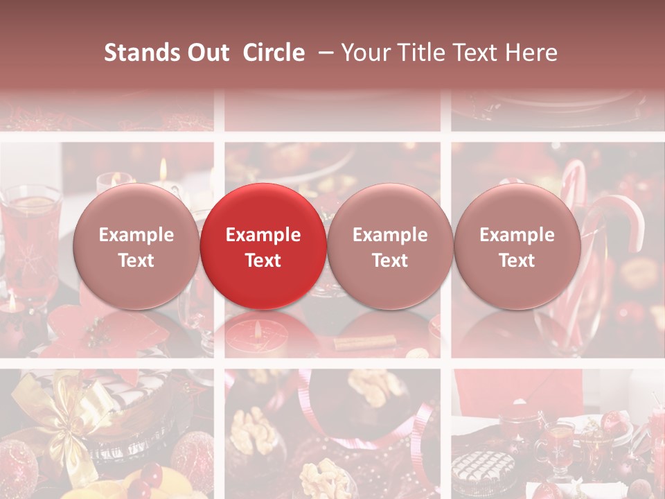 Red Habit Collage PowerPoint Template