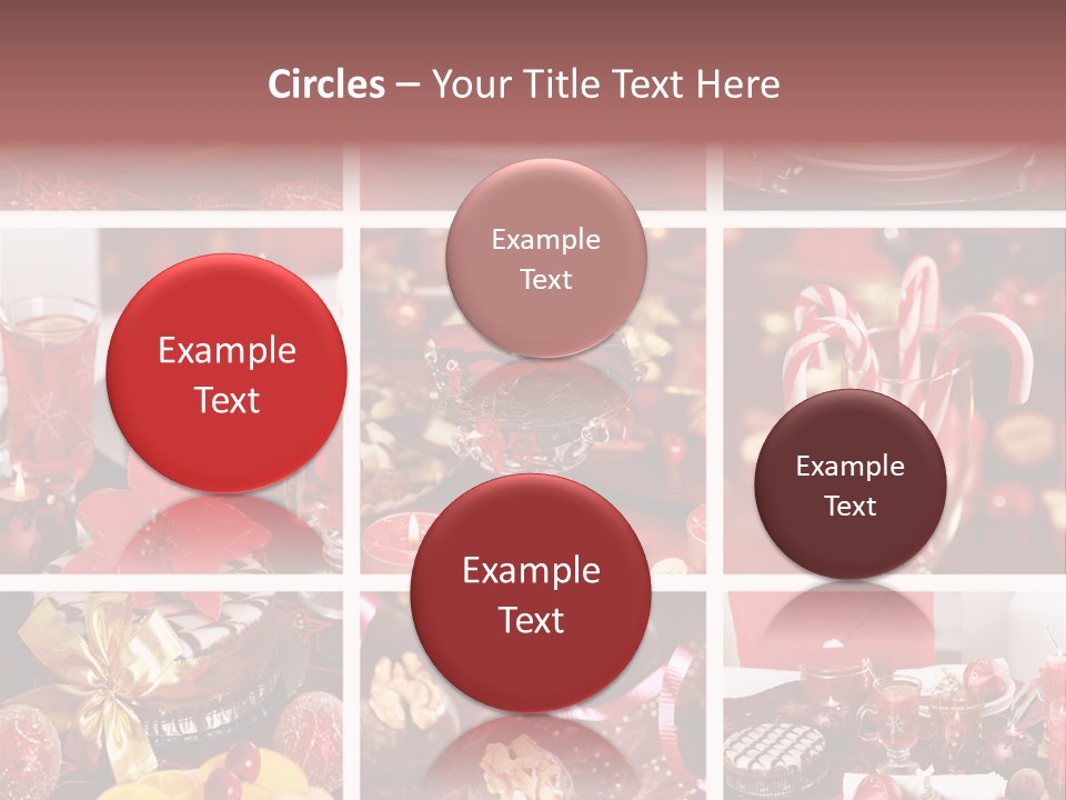 Red Habit Collage PowerPoint Template
