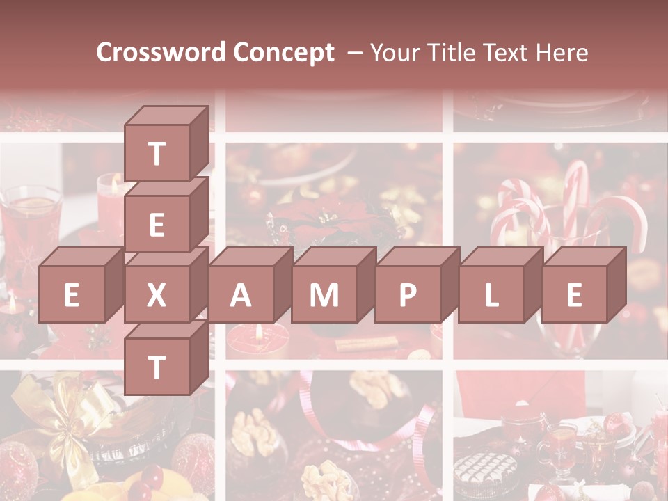 Red Habit Collage PowerPoint Template