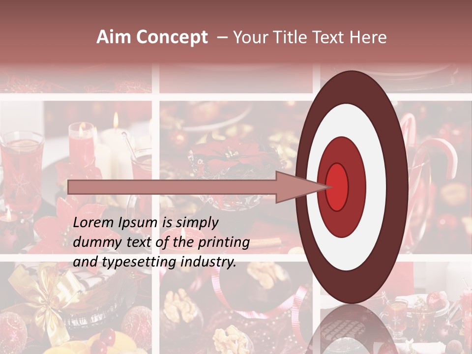 Red Habit Collage PowerPoint Template