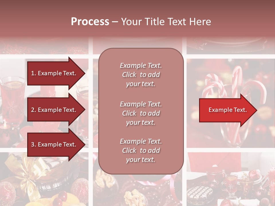 Red Habit Collage PowerPoint Template