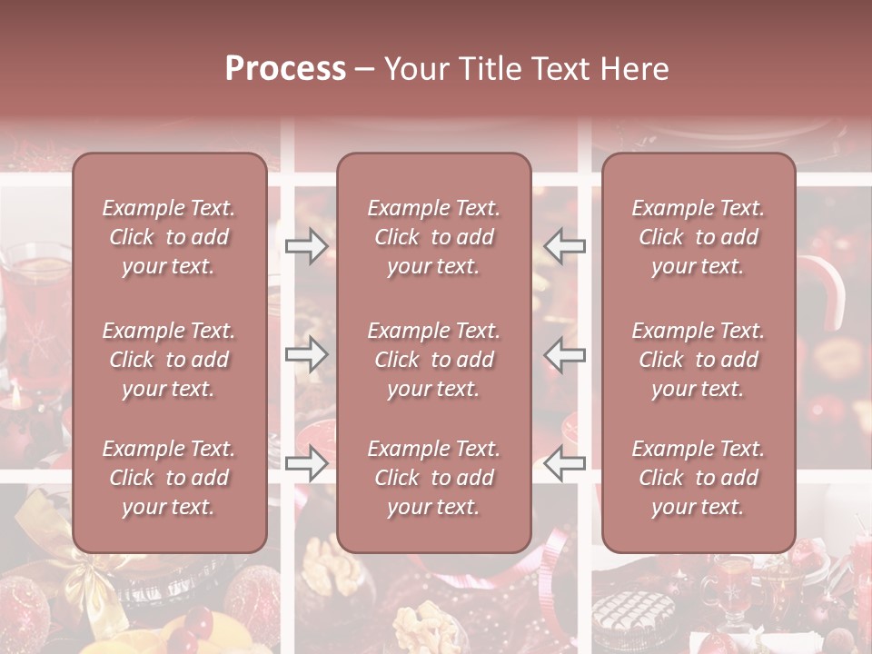 Red Habit Collage PowerPoint Template