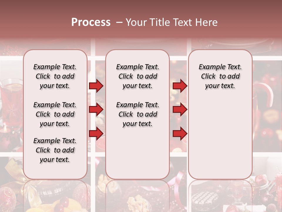 Red Habit Collage PowerPoint Template
