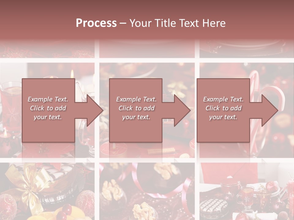 Red Habit Collage PowerPoint Template
