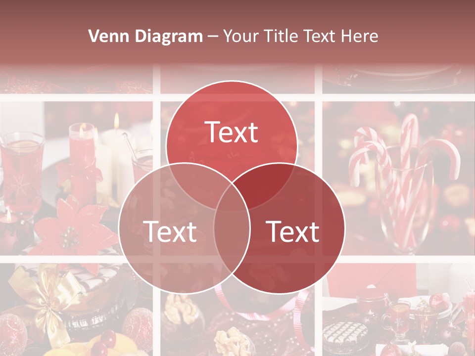 Red Habit Collage PowerPoint Template