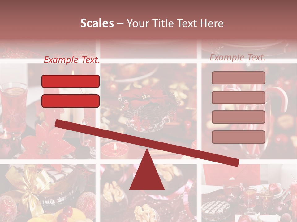 Red Habit Collage PowerPoint Template